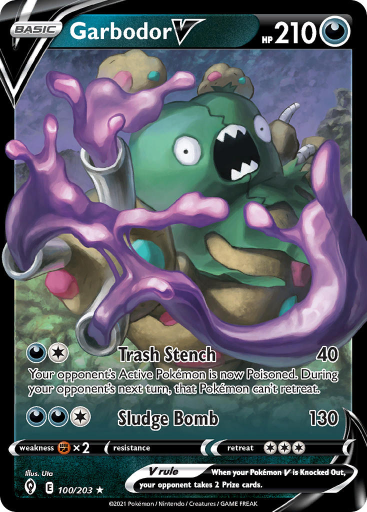 Garbodor V 100/203 - POKEMON SWORD & SHIELD: EVOLVING SKIES