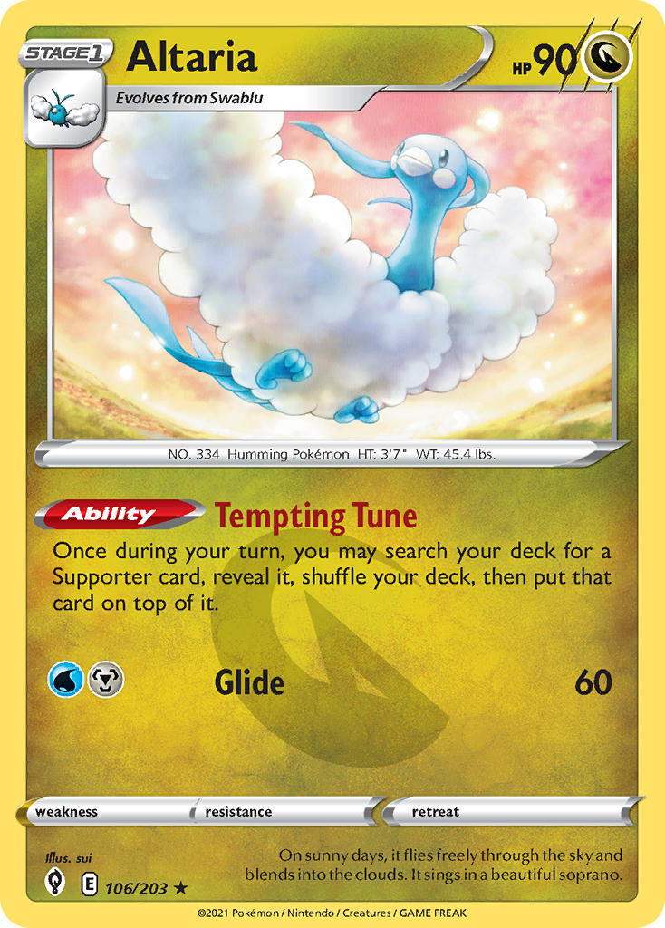 Altaria 106/203 - POKEMON SWORD & SHIELD: EVOLVING SKIES