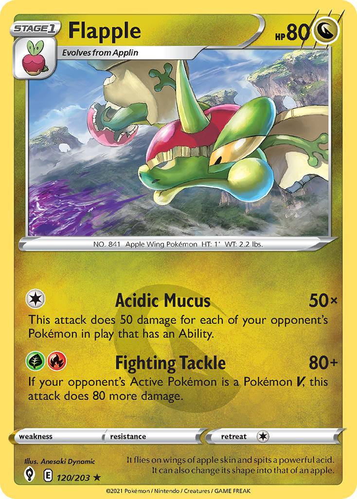 Flapple 120/203 - POKEMON SWORD & SHIELD: EVOLVING SKIES