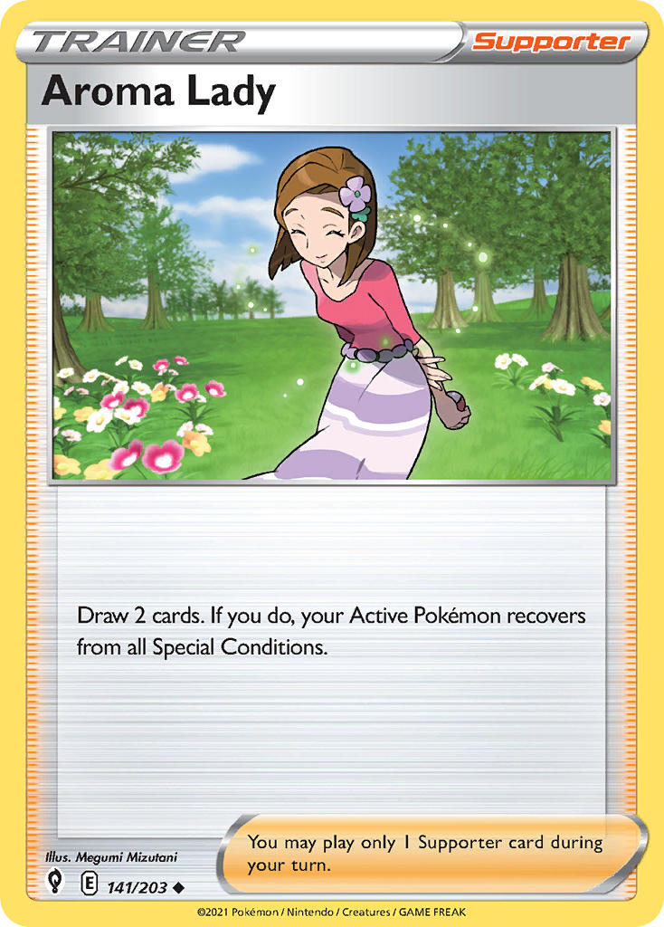 Aroma Lady 141/203 - POKEMON SWORD & SHIELD: EVOLVING SKIES