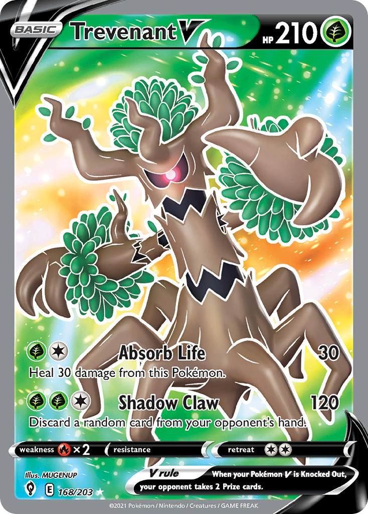Trevenant V 168/203 - POKEMON SWORD & SHIELD: EVOLVING SKIES