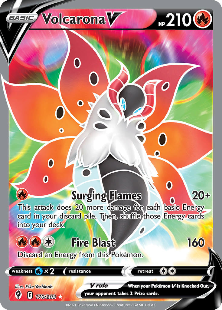 Volcarona V 170/203 - POKEMON SWORD & SHIELD: EVOLVING SKIES
