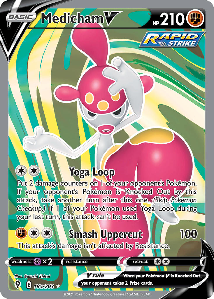 Medicham V 185/203 - POKEMON SWORD & SHIELD: EVOLVING SKIES