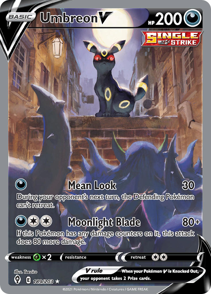 Umbreon V 189/203 - POKEMON SWORD & SHIELD: EVOLVING SKIES