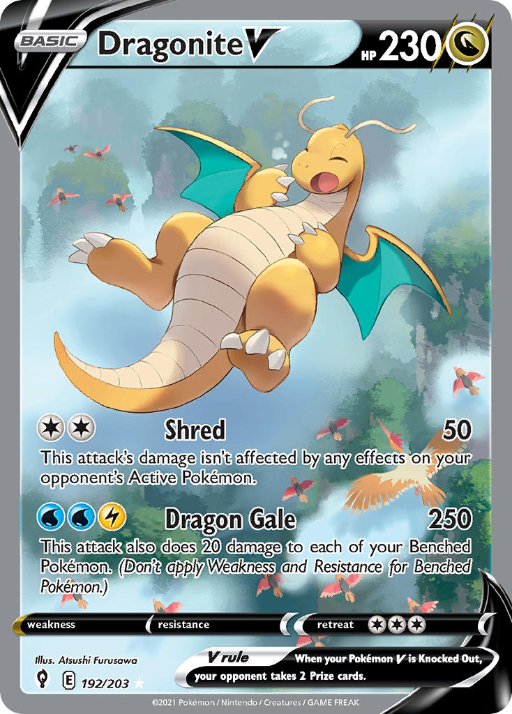 Dragonite V 192/203 - POKEMON SWORD & SHIELD: EVOLVING SKIES