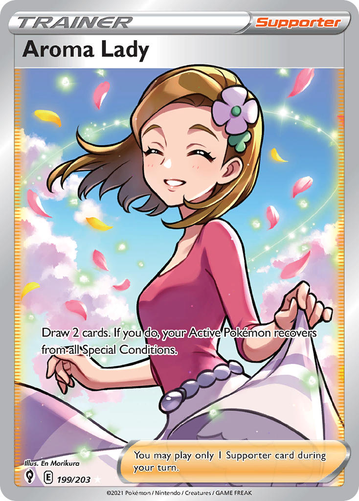 Aroma Lady 199/203 - POKEMON SWORD & SHIELD: EVOLVING SKIES