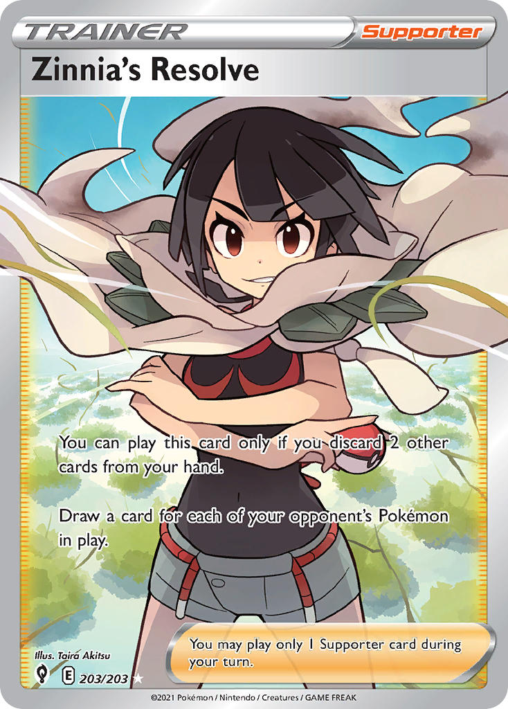Zinnia's Resolve 203/203 - POKEMON SWORD & SHIELD: EVOLVING SKIES