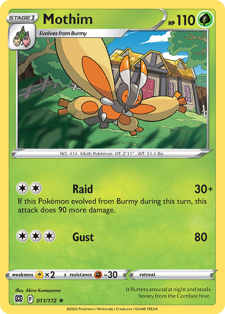 Mothim 011/172 - POKEMON SWORD & SHIELD: BRILLIANT STARS