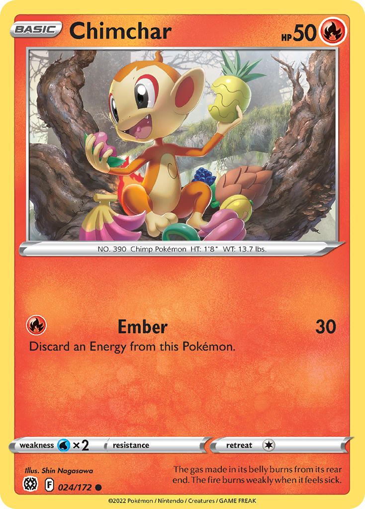 Chimchar 024/172 - POKEMON SWORD & SHIELD: BRILLIANT STARS