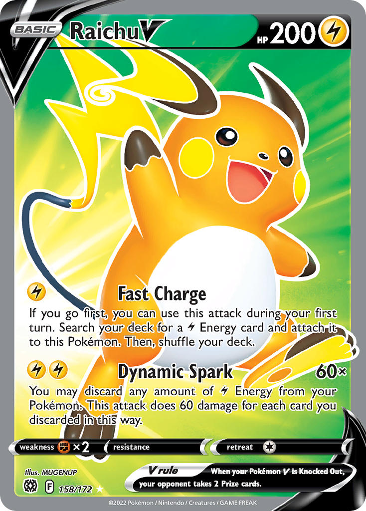 Raichu V 158/172 - POKEMON SWORD & SHIELD: BRILLIANT STARS
