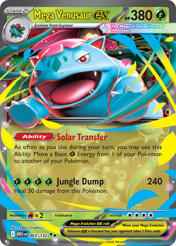 003/132 Mega Venusaur ex - MEGA EVOLUTION: BASE SET - Pokemon Single Card