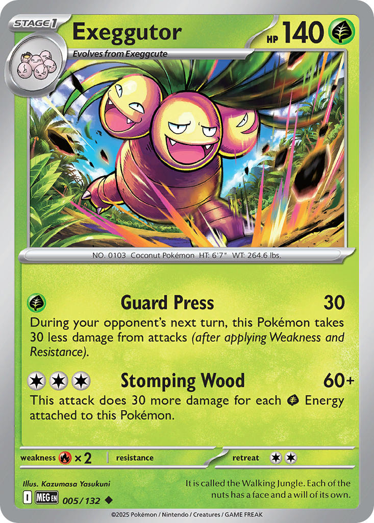 005/132 Exeggutor - MEGA EVOLUTION: BASE SET - Pokemon Single Card
