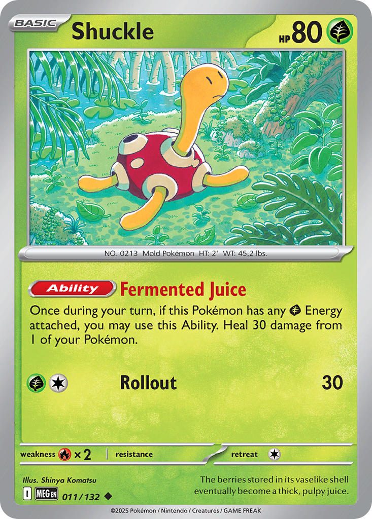 011/132 Shuckle - MEGA EVOLUTION: BASE SET - Pokemon Single Card