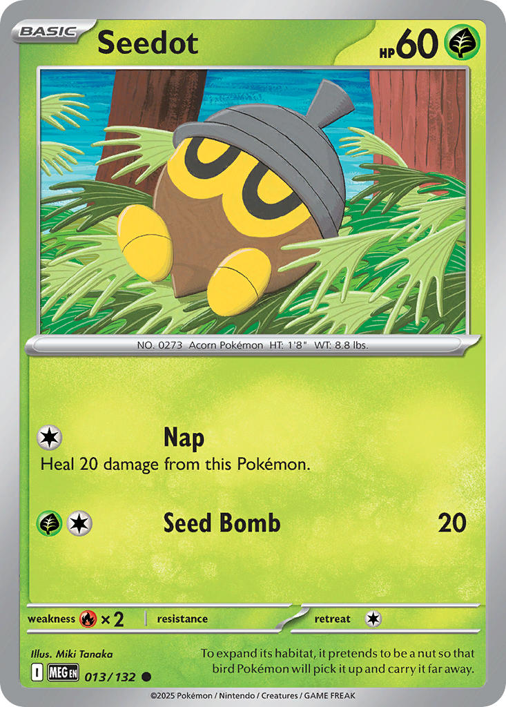 013/132 Seedot - MEGA EVOLUTION: BASE SET - Pokemon Single Card