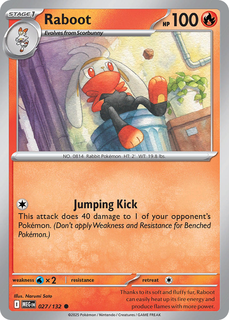 027/132 Raboot - MEGA EVOLUTION: BASE SET - Pokemon Single Card