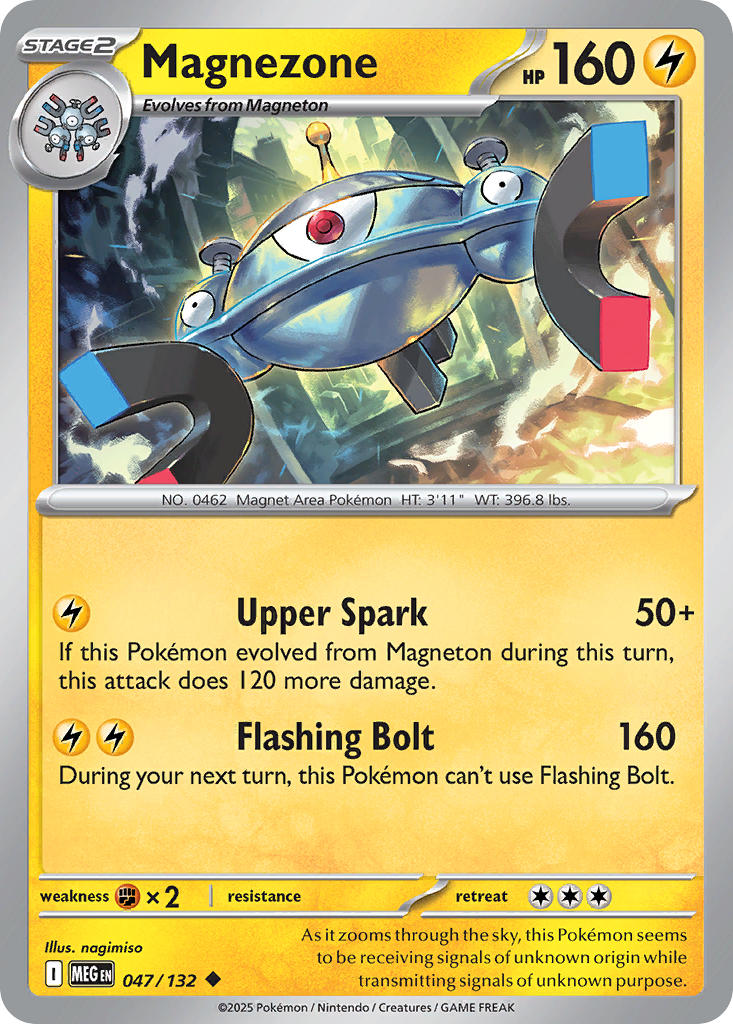 047/132 Magnezone - MEGA EVOLUTION: BASE SET - Pokemon Single Card