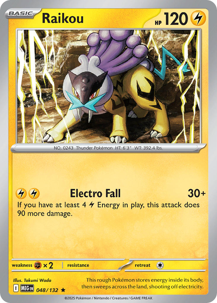 048/132 Raikou - MEGA EVOLUTION: BASE SET - Pokemon Single Card