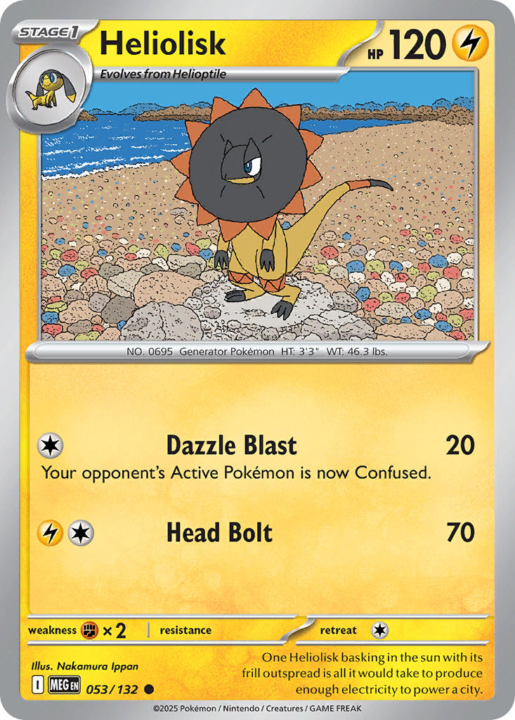 053/132 Heliolisk - MEGA EVOLUTION: BASE SET - Pokemon Single Card