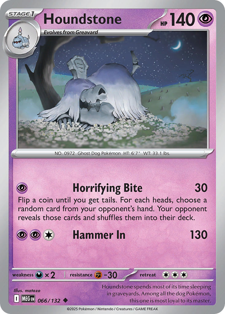 066/132 Houndstone - MEGA EVOLUTION: BASE SET - Pokemon Single Card