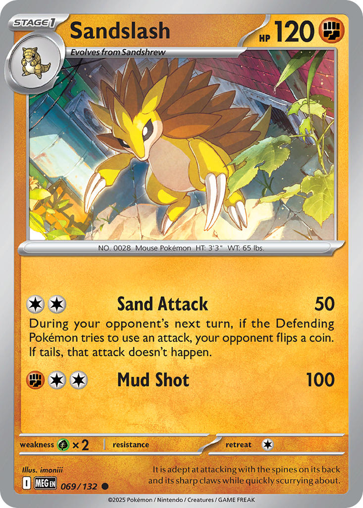 069/132 Sandslash - MEGA EVOLUTION: BASE SET - Pokemon Single Card