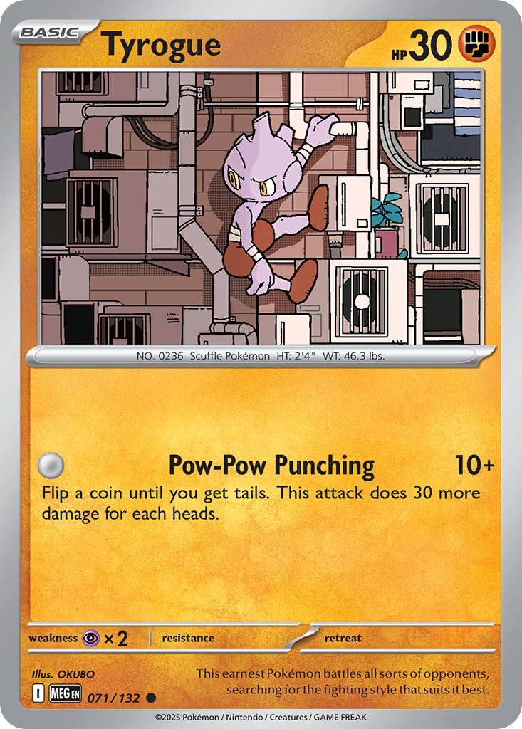 071/132 Tyrogue - MEGA EVOLUTION: BASE SET - Pokemon Single Card