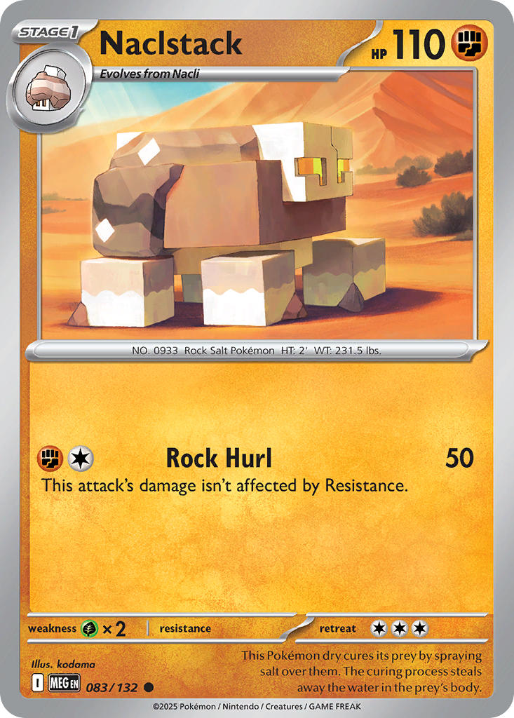 083/132 Naclstack - MEGA EVOLUTION: BASE SET - Pokemon Single Card