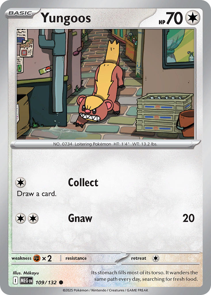 109/132 Yungoos - MEGA EVOLUTION: BASE SET - Pokemon Single Card