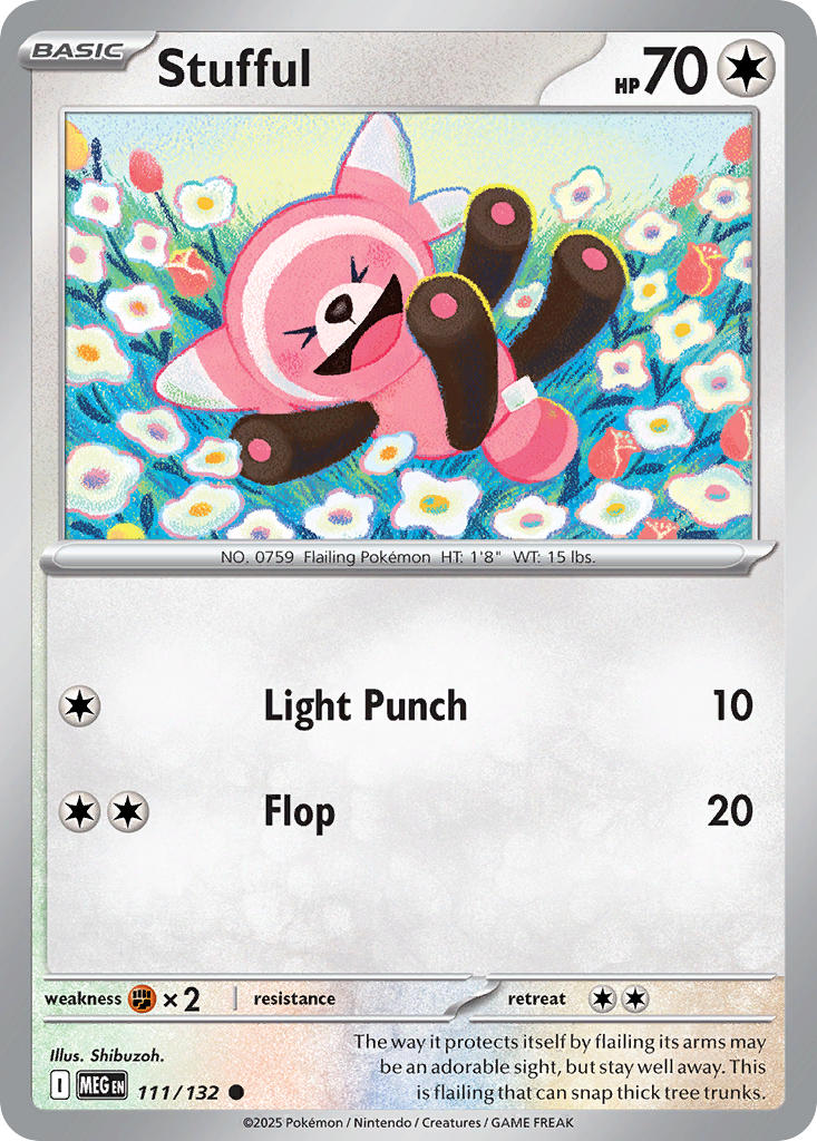 111/132 Stufful - MEGA EVOLUTION: BASE SET - Pokemon Single Card
