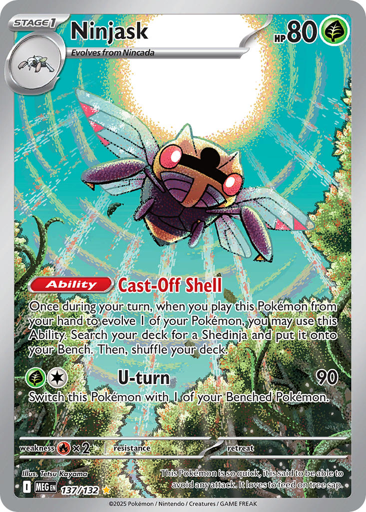 137/132 Ninjask - MEGA EVOLUTION: BASE SET - Pokemon Single Card