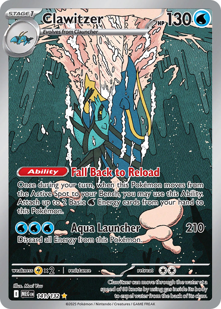 141/132 Clawitzer - MEGA EVOLUTION: BASE SET - Pokemon Single Card