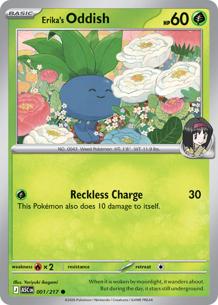 Erika's Oddish 001/217 - POKEMON MEGA EVOLUTION: ASCENDED HEROES