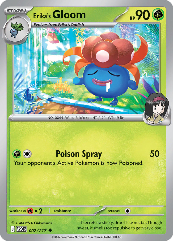 Erika's Gloom 002/217 - POKEMON MEGA EVOLUTION: ASCENDED HEROES