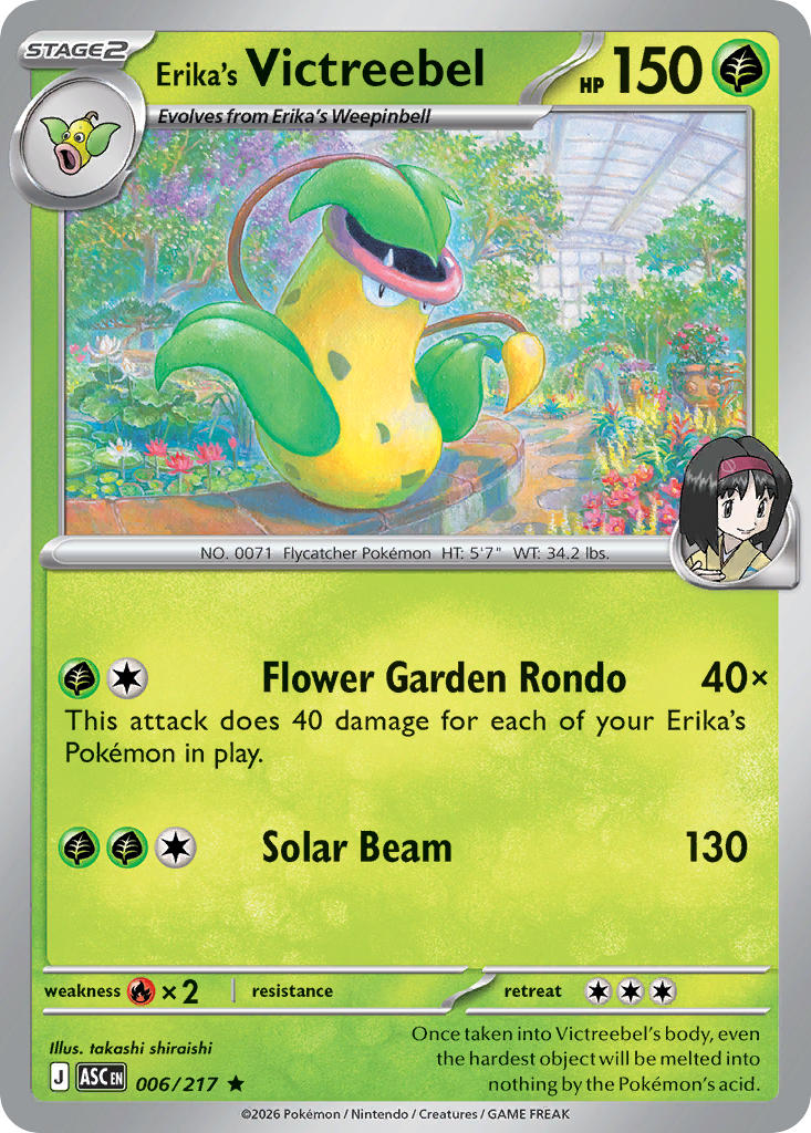 Erika's Victreebel 006/217 - POKEMON MEGA EVOLUTION: ASCENDED HEROES