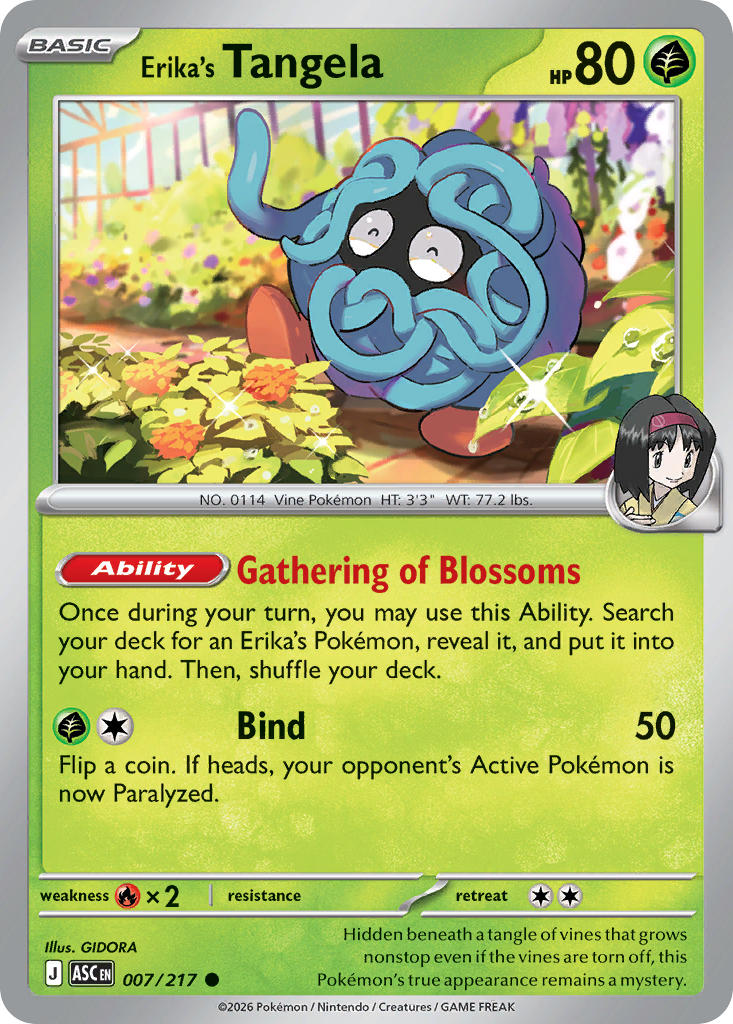Erika's Tangela 007/217 - POKEMON MEGA EVOLUTION: ASCENDED HEROES
