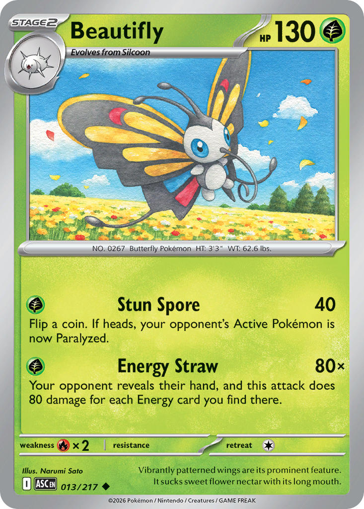 Beautifly 013/217 - POKEMON MEGA EVOLUTION: ASCENDED HEROES
