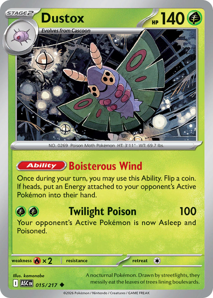 Dustox 015/217 - POKEMON MEGA EVOLUTION: ASCENDED HEROES