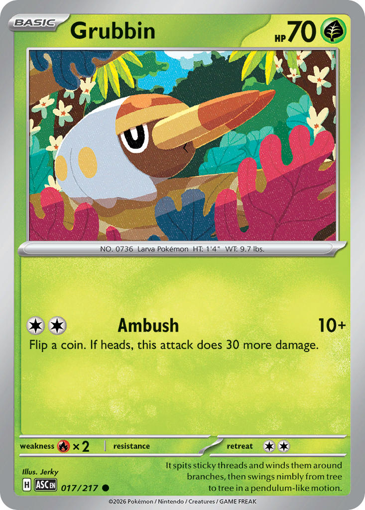 Grubbin 017/217 - POKEMON MEGA EVOLUTION: ASCENDED HEROES