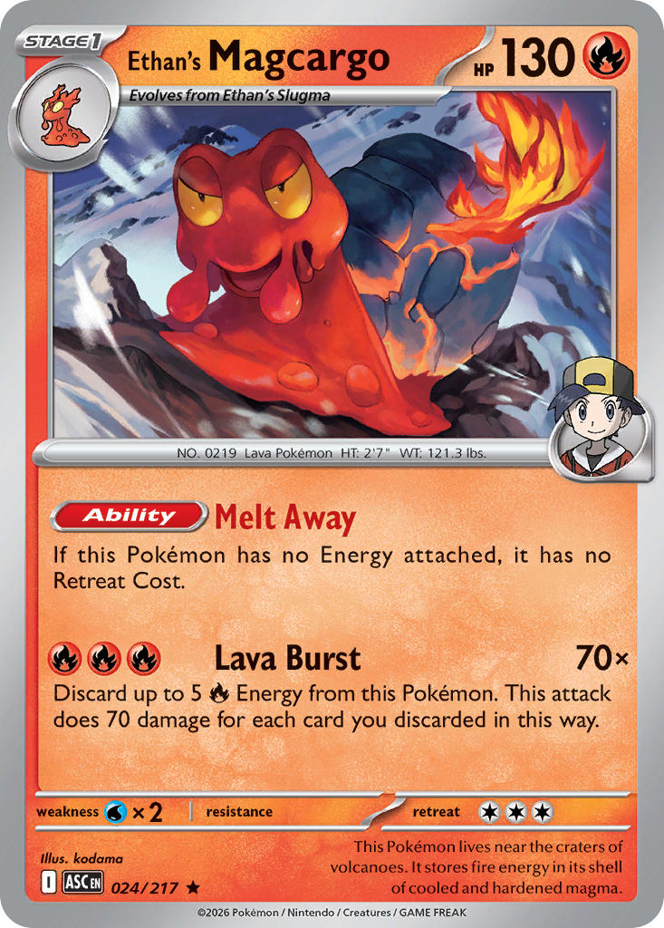 Ethan's Magcargo 024/217 - POKEMON MEGA EVOLUTION: ASCENDED HEROES