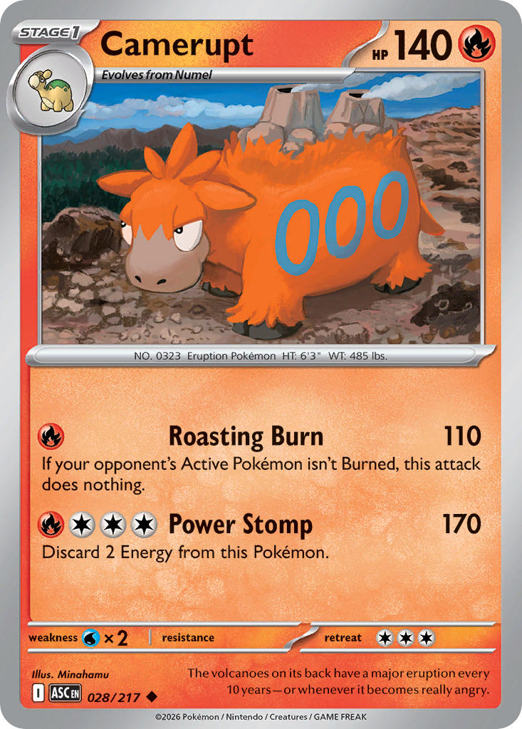 Camerupt 028/217 - POKEMON MEGA EVOLUTION: ASCENDED HEROES