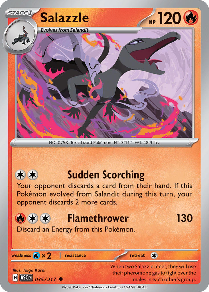 Salazzle 035/217 - POKEMON MEGA EVOLUTION: ASCENDED HEROES