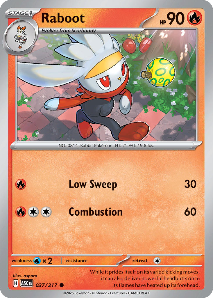 Raboot 037/217 - POKEMON MEGA EVOLUTION: ASCENDED HEROES