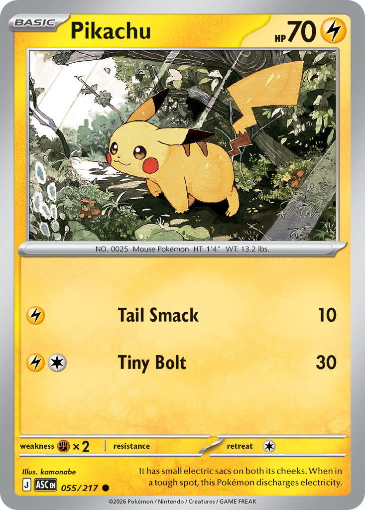 Pikachu 055/217 - POKEMON MEGA EVOLUTION: ASCENDED HEROES