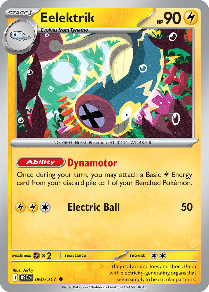 Eelektrik 060/217 - POKEMON MEGA EVOLUTION: ASCENDED HEROES