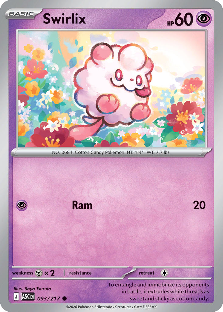 Swirlix 093/217 - POKEMON MEGA EVOLUTION: ASCENDED HEROES