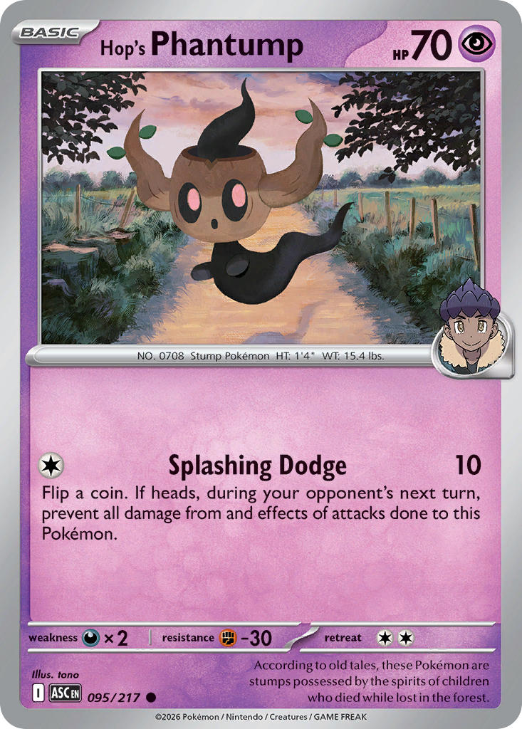 Hop's Phantump 095/217 - POKEMON MEGA EVOLUTION: ASCENDED HEROES