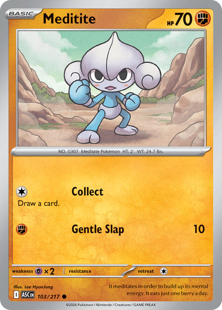 Meditite 103/217 - POKEMON MEGA EVOLUTION: ASCENDED HEROES