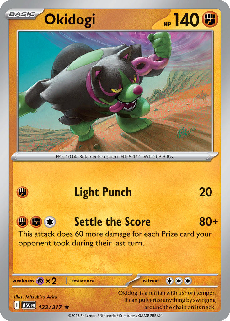 Okidogi 122/217 - POKEMON MEGA EVOLUTION: ASCENDED HEROES
