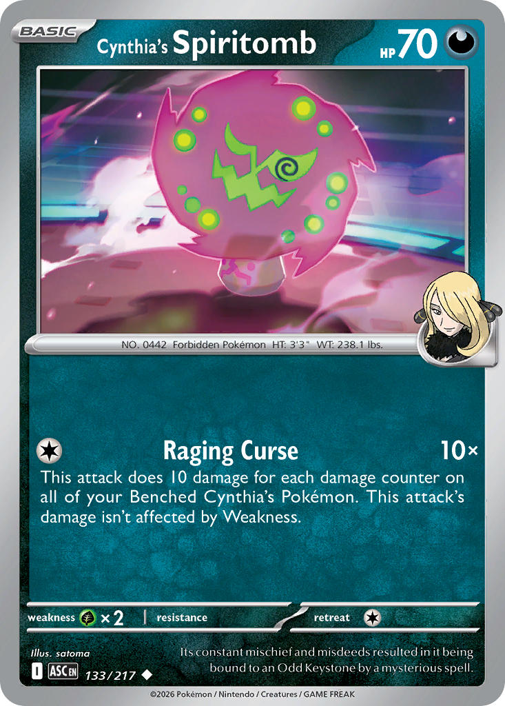 Cynthia's Spiritomb 133/217 - POKEMON MEGA EVOLUTION: ASCENDED HEROES