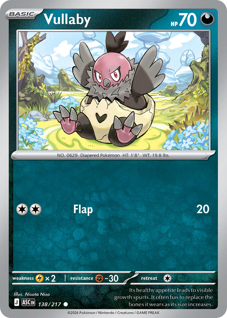Vullaby 138/217 - POKEMON MEGA EVOLUTION: ASCENDED HEROES