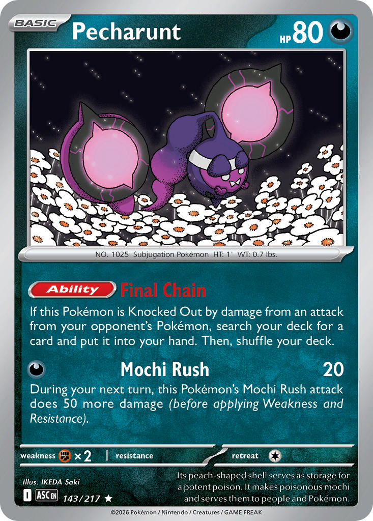 Pecharunt 143/217 - POKEMON MEGA EVOLUTION: ASCENDED HEROES